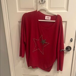 Red Star Embellished Sweater